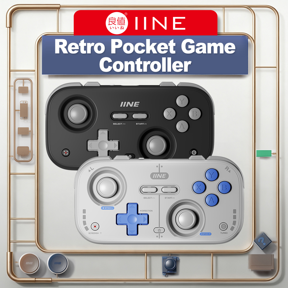 Retro Gaming Corps - IINE ミニコントローラー レトロポケット ブルートゥースゲームパッド ニンテンドースイッチ2/1用アクセサリー スチーム
