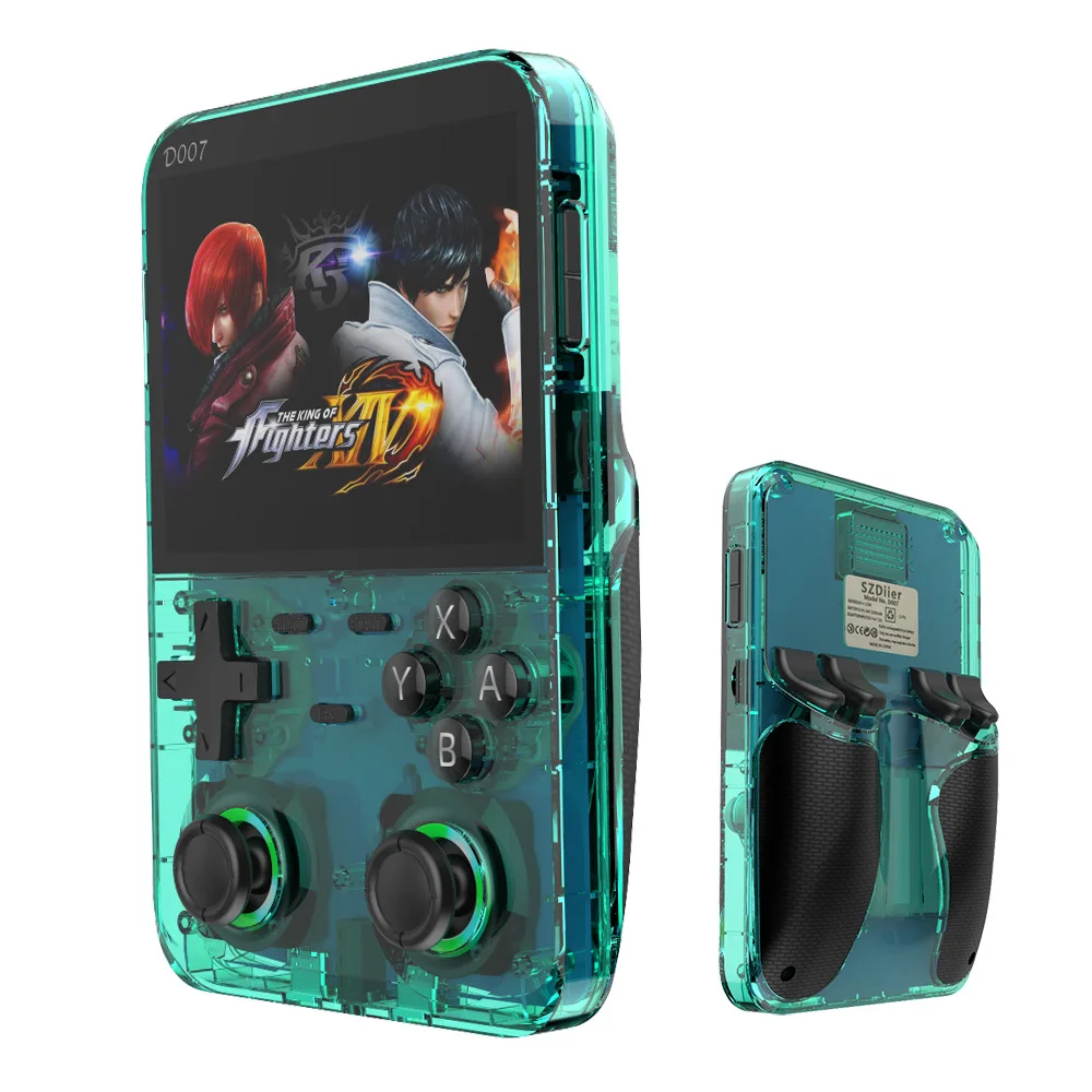 Retro Gaming Accessories - D007 ポータブルビデオゲームコンソール 3.5 インチ IPS スクリーンハンドヘルドゲームプレーヤーオープンソースシステム