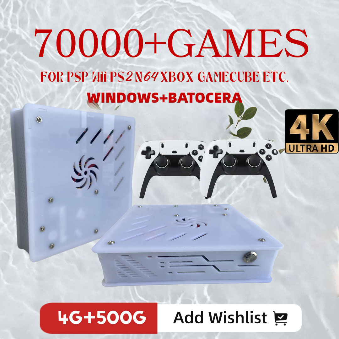 Retro Gaming N64 - 2026年新型X8レトロゲーム機500GB | 70,000+ ゲーム | 60種類以上のエミュレーター
