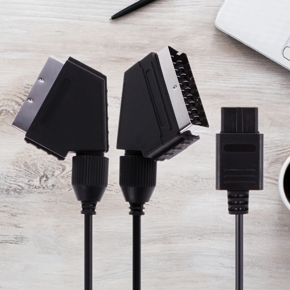 Retro Gaming Cables - ビデオゲームコンソール用のRGBAV/TV/Scartケーブル,1.8m,NintendoNSおよびN64用のケーブル,ステレオオーディオ