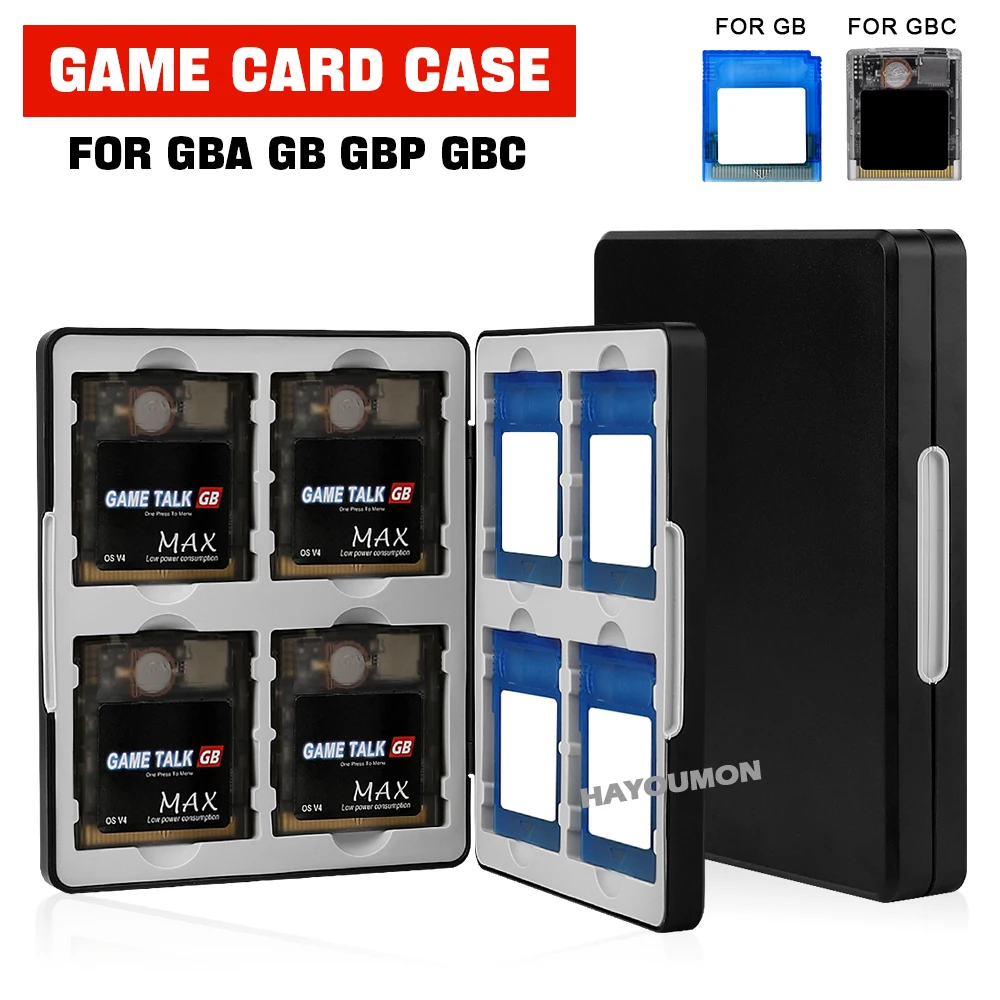 Game Boy Cartridge Holder - 黒 GBC/GB/GBA SP ゲームカードホルダー収納ボックスオーガナイザーシリコンインナーライナー磁気保護ゲームコンソールハードシェル