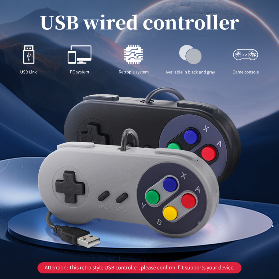 Raspberry Pi Retropie - USBレトロゲームパッド PC用 NESPiプラグアンドプレイ カラフルボタン 高感度 レトロパイ