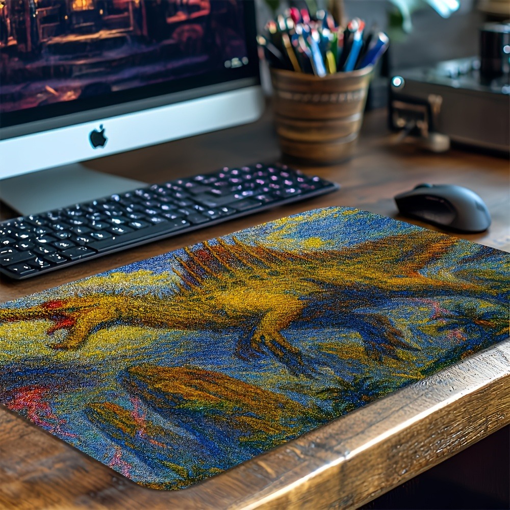 Retro Gaming Keyboard - レトロスピノサウルスプレイマット ノンスリップデスクパッド パソコン・ノートパソコンゲーマー向け拡張キーボードマット オフィス用スムーズで耐久性のあるゲーミングマウスパッド