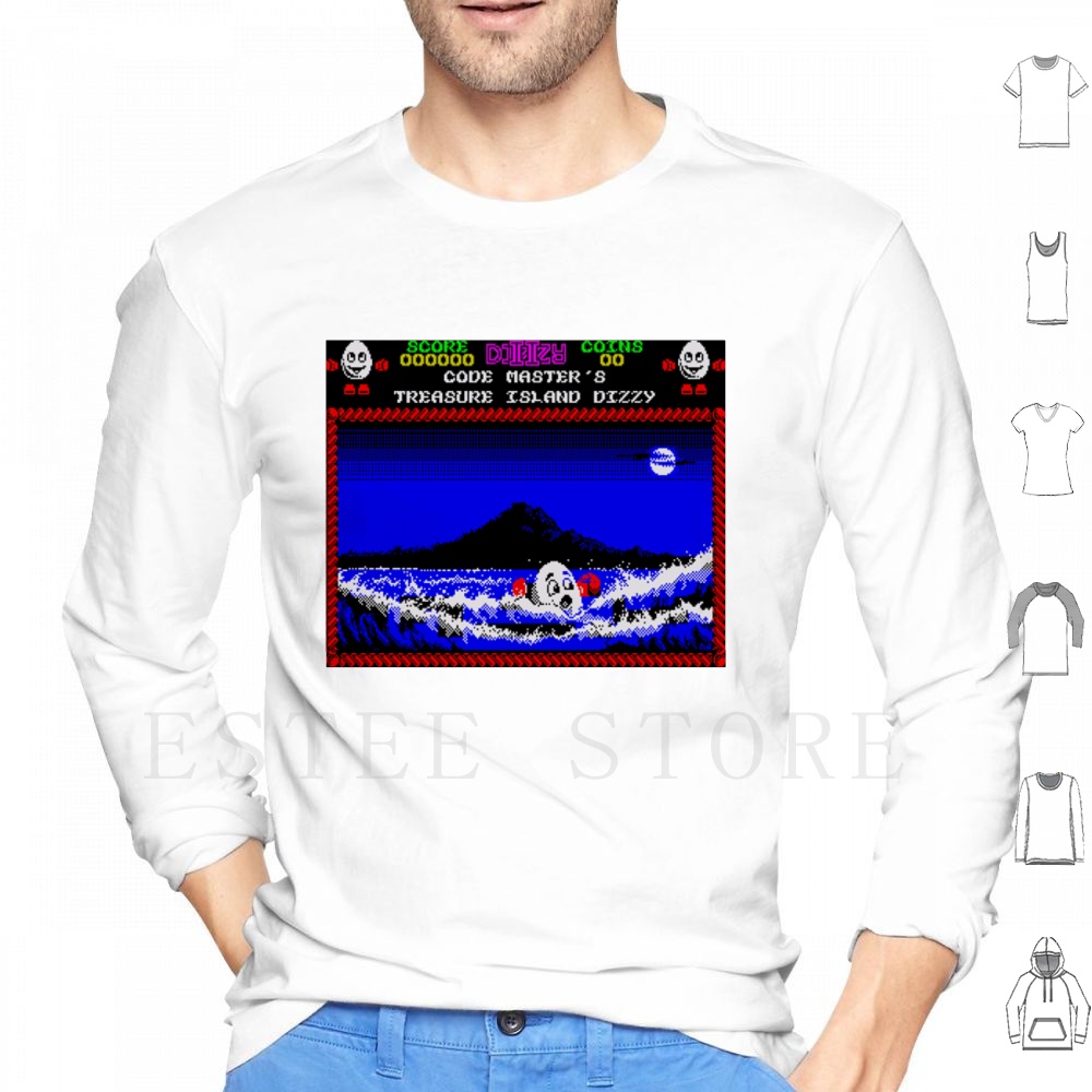 Retro Gaming Zx Spectrum - トレジャーアイランド ディジー モチーフ パーカー 長袖 レトロ