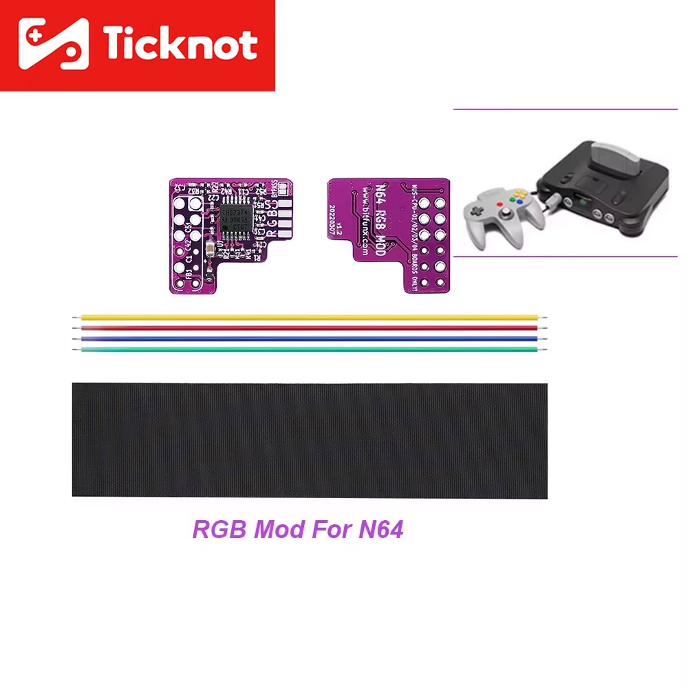 Retro Gaming Accessories - Nintendo Switch用RGBModチップ,n64,n49用コンソール,ケース,アクセサリー