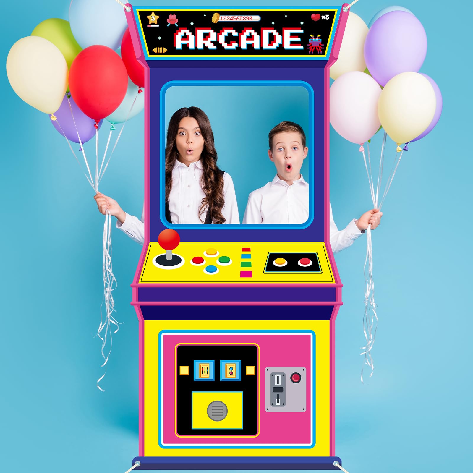 レトロビデオゲームファブリックアーケードゲーム写真背景ネオン - Background Retro Gaming のレビューと価格