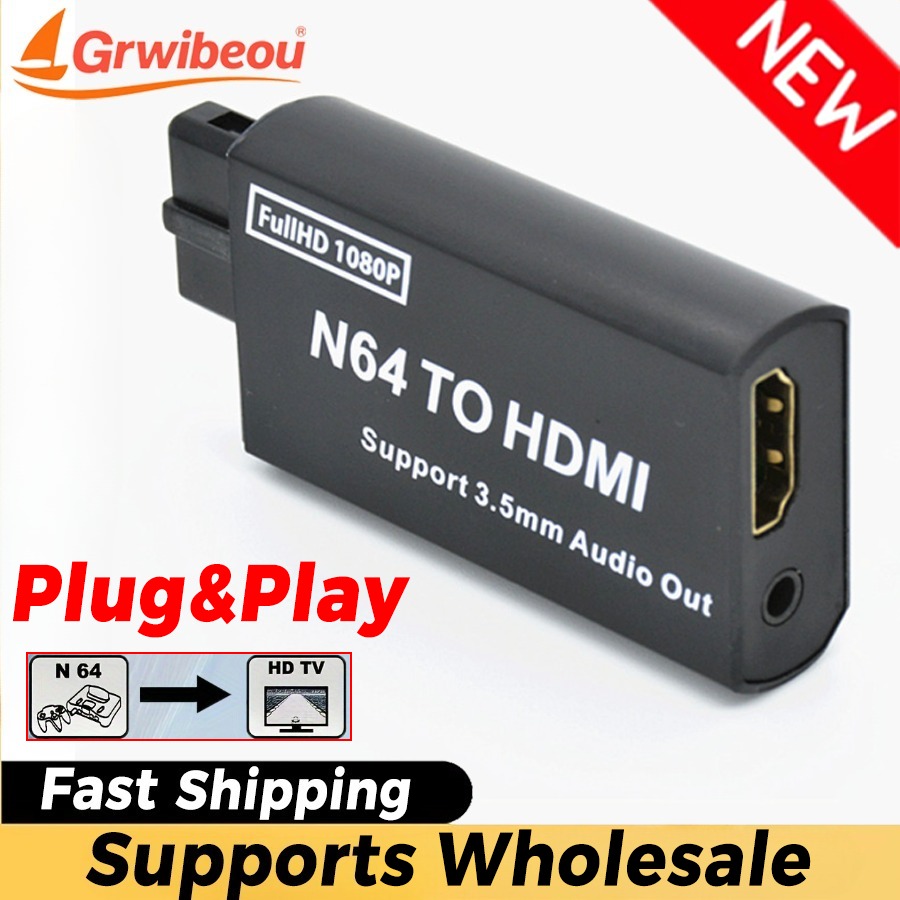Grwibeou 1080P N64 to HDMI 互換コ - Retro Gaming Accessories のレビューと価格