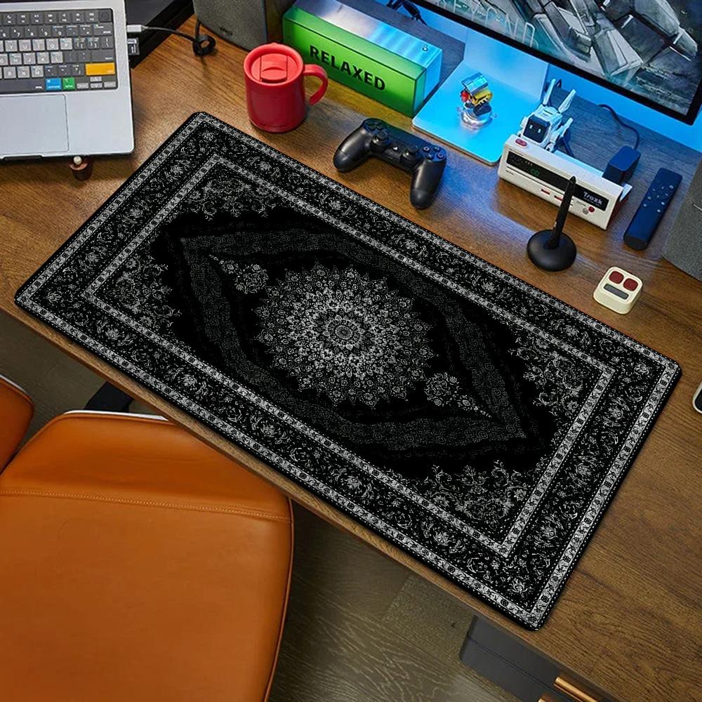 新しい黒ペルシャ絨毯神秘的なレトロマウスパッド Pc ゲーマ - Retro Gaming Keyboard のレビューと価格