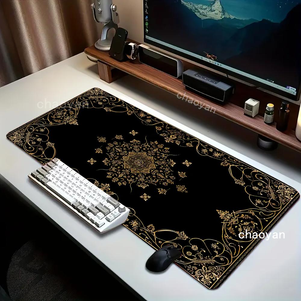 新しい黒ペルシャ絨毯神秘的なレトロマウスパッド Pc ゲーマ - Retro Gaming Keyboard のレビューと価格