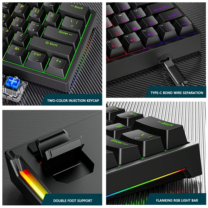 K620 ミニ バックライト RGB ゲーミング メカニカル - Retro Gaming Corps のレビューと価格