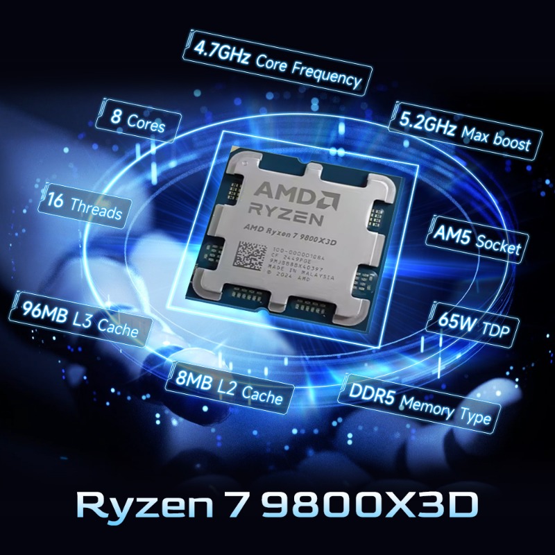 AMD Ryzen 7 9800X3D X3D キャッシュ  - Amd Cpu Ryzen 7 のレビューと価格