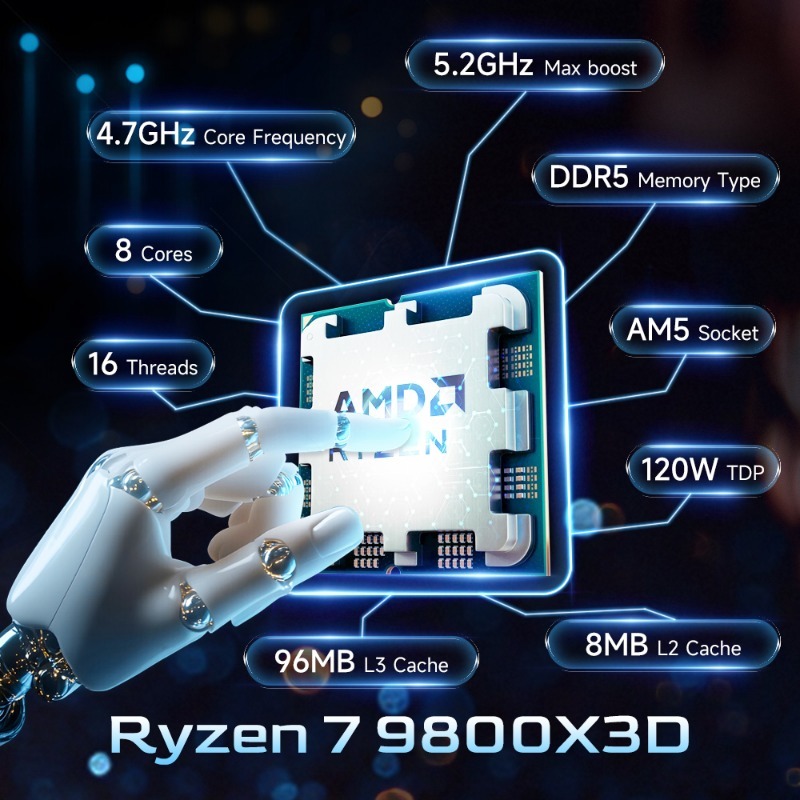 AMD Ryzen 7 9800X3D X3D キャッシュ  - Amd Cpu Ryzen 7 のレビューと価格